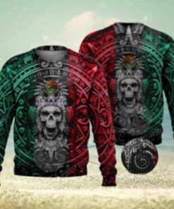 Mexican Ancient Aztec Warrior Skull 3D Full Print Ugly Sweater Christmas Gift Sweater