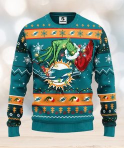 Miami Dolphins Grinch Christmas Ugly Sweater