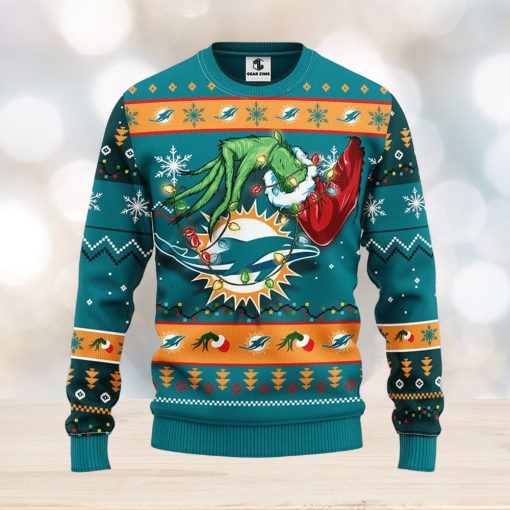 Miami Dolphins Grinch Christmas Ugly Sweater