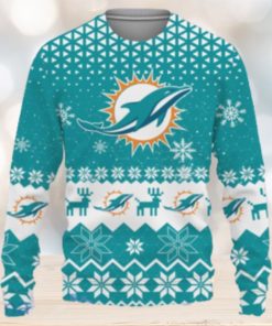 Miami Dolphins Sports Football American Vintage Christmas Pattern Ugly Christmas Sweater