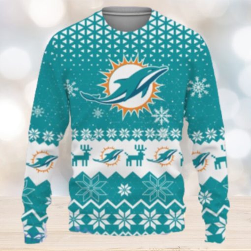 Miami Dolphins Sports Football American Vintage Christmas Pattern Ugly Christmas Sweater