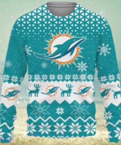 Miami Dolphins Sports Football American Vintage Christmas Pattern Ugly Christmas Sweater