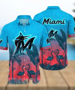 Miami Marlins MLB Floral Tropical 3D Hawaiian Shirt