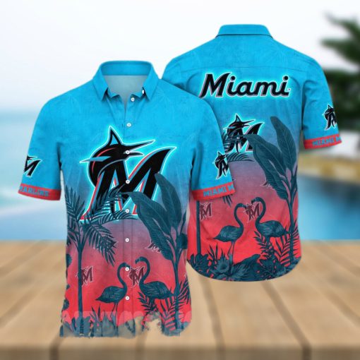 Miami Marlins MLB Floral Tropical 3D Hawaiian Shirt