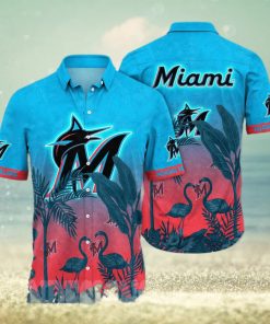 Miami Marlins MLB Floral Tropical 3D Hawaiian Shirt