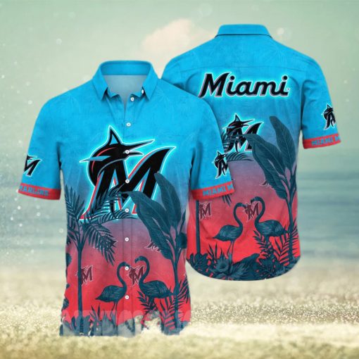 Miami Marlins MLB Floral Tropical 3D Hawaiian Shirt