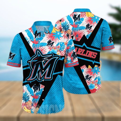 Miami Marlins MLB Flower All Over Print 3D Hawaiian Shirt