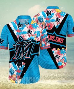 Miami Marlins MLB Flower All Over Print 3D Hawaiian Shirt