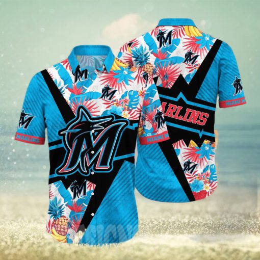 Miami Marlins MLB Flower All Over Print 3D Hawaiian Shirt