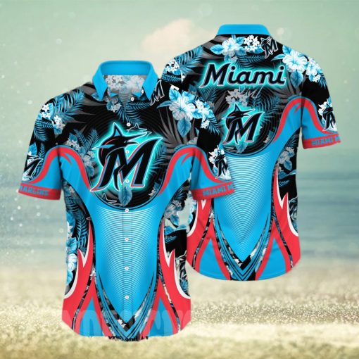 Miami Marlins MLB Flower Full Print Unisex Hawaiian Shirt