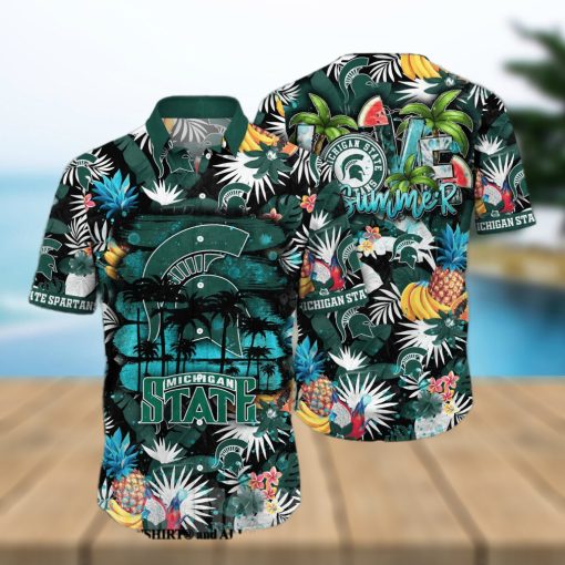 Michigan State Spartans NCAA Floral Classic Full Printing Hawaiian Shirt