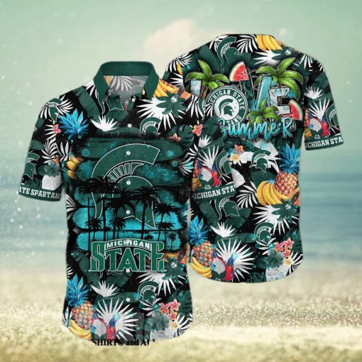 Michigan State Spartans NCAA Floral Classic Full Printing Hawaiian Shirt