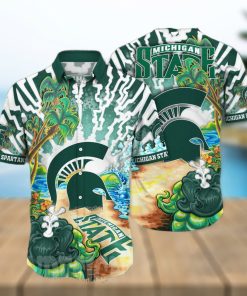 Michigan State Spartans NCAA Floral Full Printed 3D Hawaiian Shirt