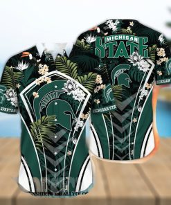 Michigan State Spartans NCAA Floral Full Printing 3D Hawaiian Shirt