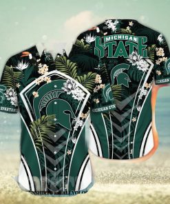 Michigan State Spartans NCAA Floral Full Printing 3D Hawaiian Shirt