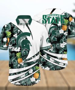 Michigan State Spartans NCAA Flower All Over Print 3D Hawaiian Shirt