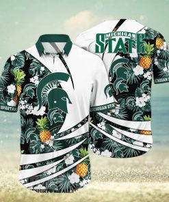 Michigan State Spartans NCAA Flower All Over Print 3D Hawaiian Shirt