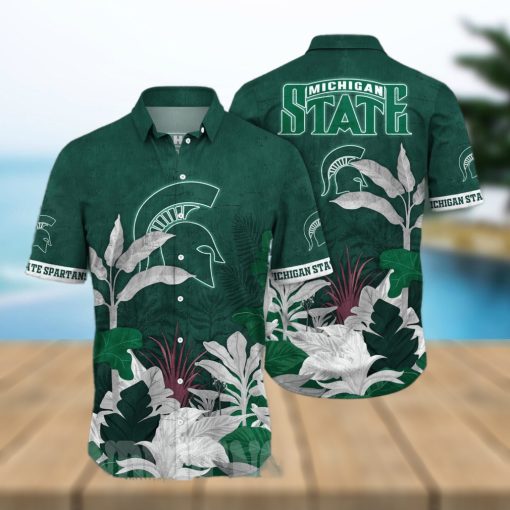 Michigan State Spartans NCAA Flower All Over Printed Hawaiian Shirt