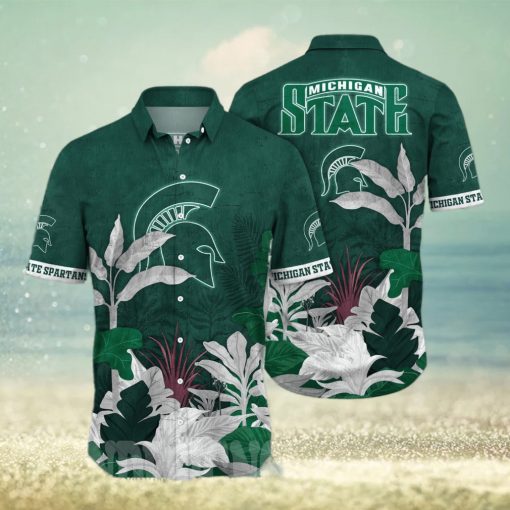 Michigan State Spartans NCAA Flower All Over Printed Hawaiian Shirt