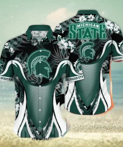 Michigan State Spartans NCAA Flower Unisex All Over Printed Hawaiian Shirt