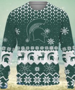 Michigan State Spartans Sports Football American Vintage Christmas Pattern Ugly Christmas Sweater