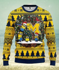 Michigan Wolverines Minion Christmas Ugly Sweater