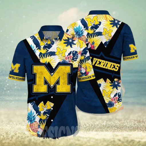 Michigan Wolverines NCAA Floral Classic Full Printed Hawaiian Shirt