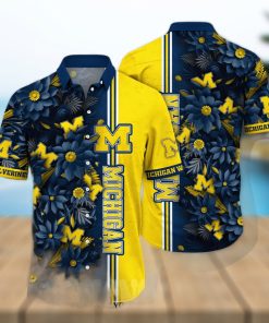 Michigan Wolverines NCAA Floral Classic Full Printing Hawaiian Shirt