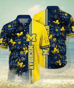 Michigan Wolverines NCAA Floral Classic Full Printing Hawaiian Shirt