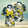 Michigan Wolverines NCAA Flower All Over Printed Classic Hawaiian Shirt