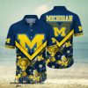 Michigan Wolverines NCAA Floral Full Printing Hawaiian Shirt