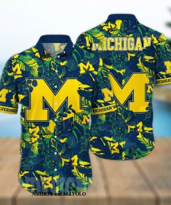 Michigan Wolverines NCAA Flower All Over Printed Classic Hawaiian Shirt