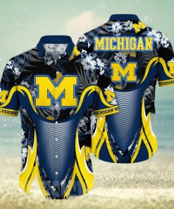 Michigan Wolverines NCAA Flower Summer 3D Hawaiian Shirt