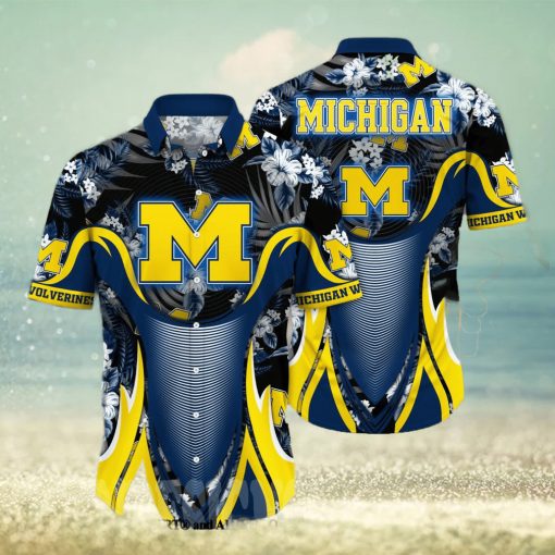 Michigan Wolverines NCAA Flower Summer 3D Hawaiian Shirt