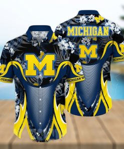 Michigan Wolverines NCAA Flower Summer 3D Hawaiian Shirt