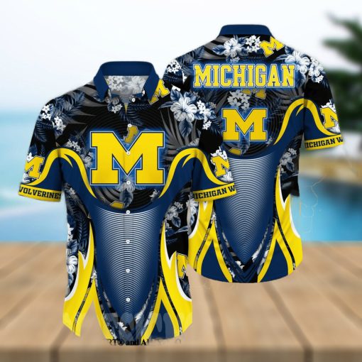 Michigan Wolverines NCAA Flower Summer 3D Hawaiian Shirt