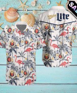 Miller Lite Flamingo Beer Hawaiian Shirt