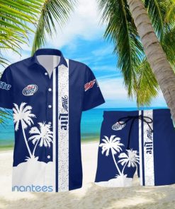 Miller Lite Tropical Palm Tree Aloha Hawaiian Shirt