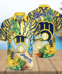 Milwaukee Brewers MLB Floral Unisex Hawaiian Shirt