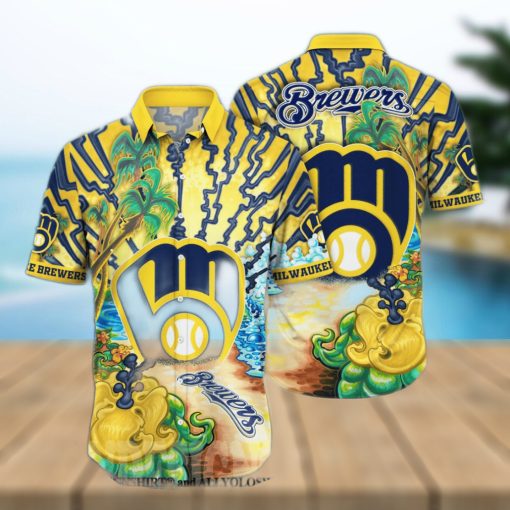 Milwaukee Brewers MLB Floral Unisex Hawaiian Shirt