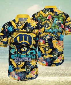 Milwaukee Brewers 2023 3D Print Hawaiian Shirt For Men And Women