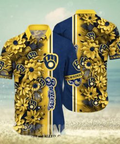 Milwaukee Brewers MLB Flower Classic Full Printing Hawaiian Shirt