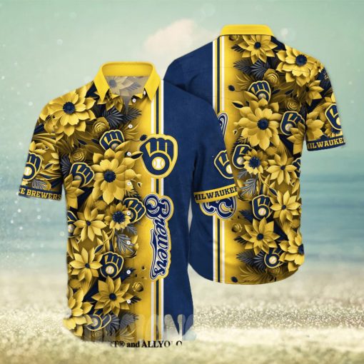 Milwaukee Brewers MLB Flower Classic Full Printing Hawaiian Shirt