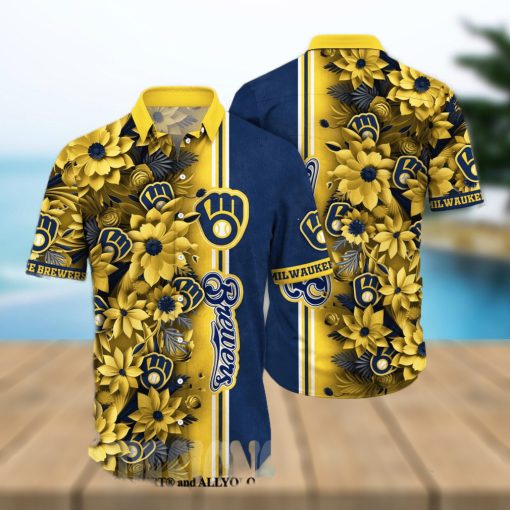 Milwaukee Brewers MLB Flower Classic Full Printing Hawaiian Shirt