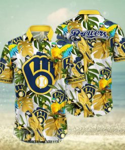 Milwaukee Brewers MLB Flower Full Printing Hawaiian Shirt