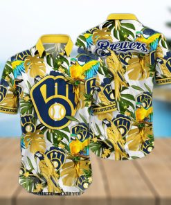 Milwaukee Brewers MLB Flower Full Printing Hawaiian Shirt