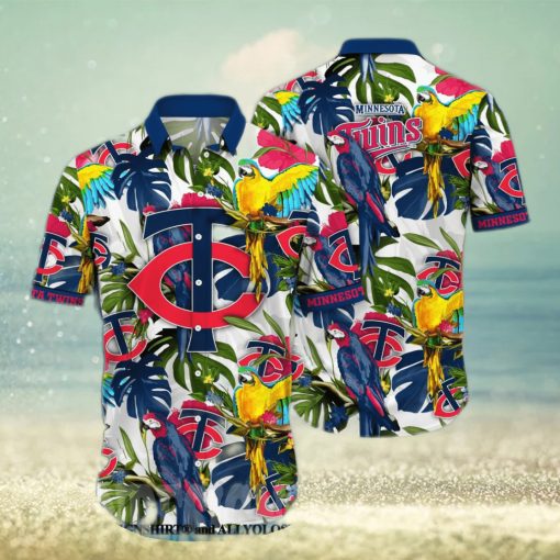 Minnesota Twins MLB Floral Full Printed 3D Hawaiian Shirt