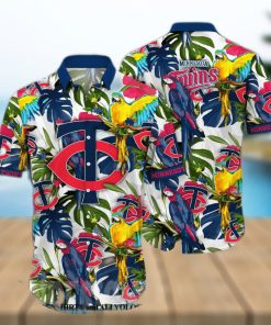 Minnesota Twins MLB Floral Full Printed 3D Hawaiian Shirt