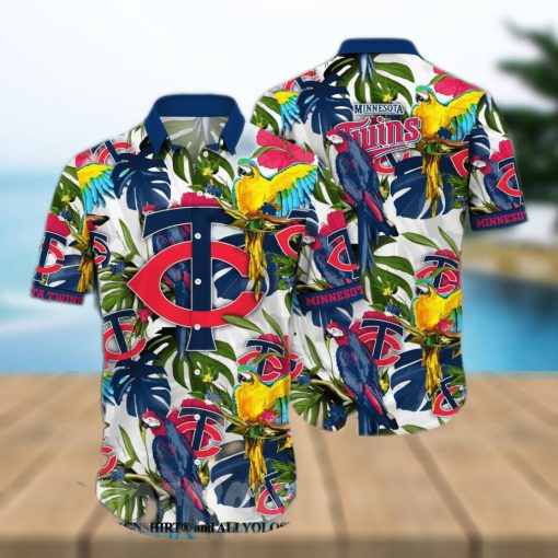 Minnesota Twins MLB Floral Full Printed 3D Hawaiian Shirt