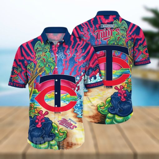 Minnesota Twins MLB Floral Full Printed Hawaiian Shirt